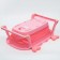 Children's folding bath with drain, "crab", 67 cm., Pink color