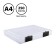 A4 document folder, with black latches, 230 x 305 x 40 mm, transparent case