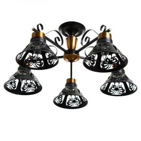 Sina chandelier 5he27 40w black and gold 65x65x28 cm Bayerlux