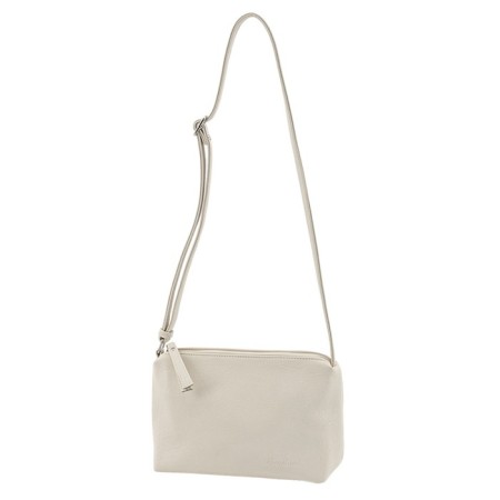 Female bag, artificial leather, beige 25x9x17 cm