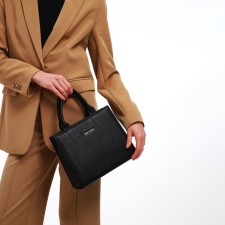 Female bag Textura, tout, average size, black color