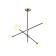 Suspended Ambrella Light, Modern, TR2507, 4XG9, Black color, brass