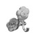 Single -rod hook for curtains Cappio KC117, bronze color, 2 pcs