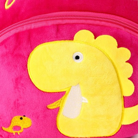 Backpack "Dinosaurians" with double lightning, the color is pink-2