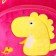 Backpack "Dinosaurians" with double lightning, the color is pink