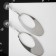 Earrings Metal "Oval" for thickening, color silver