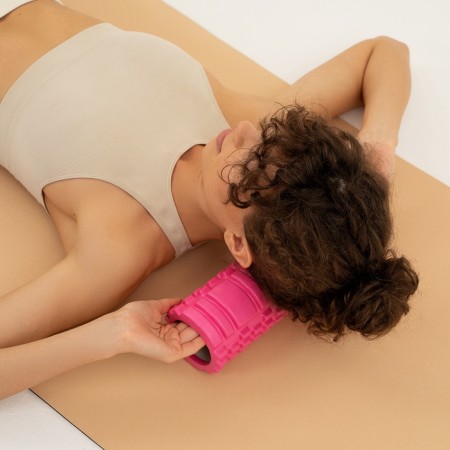 A set of massage rollers 2 in 1 sangh, 33x13 cm and 30x9 cm, pink color-5