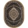 Ovalnaya carpet Rubin 20058a, size 80x150 cm