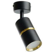 The lamp wall-flowing Feron ML1861, IP20, GU10, 35 W, 55x55x165 mm, black/gold color