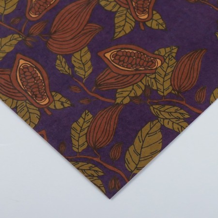 Scrapbooking paper Kraft "Cocoa on blue" density 180 g 15.5x17 cm-2