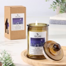 Aromatic candle in the jar 