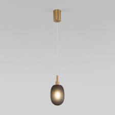 Suspended lamp Eurosvet PineApple 50266/1, E14, 1x40W, 124x124 mm, brass color, smoky