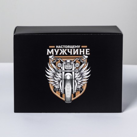 Gift folding box, packaging, Gift for Real Man, 20 x 15 x 8 cm-1