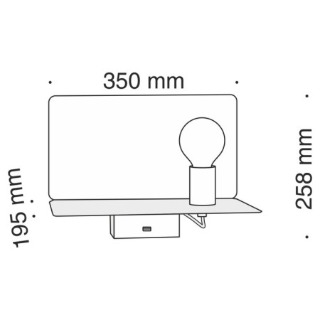 Bra Technical C182-TL-01-W RACK, 195x350x258 mm, E27, 1x60W, white color-6