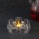 Glass Glass for 1 candle "Five hearts" Transparent 5x14x14 cm