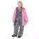 Winter set for girls, pink color, height 122-128 cm