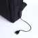 Male sling bag from textiles, with USB, black color