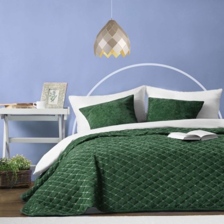 Cover with pillowcases "Tina", size 230x250 cm, emerald color