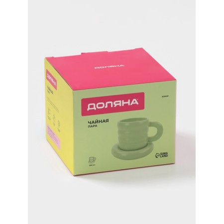 Tea couple of Dolyana "Zephyr", 350 ml, ceramics, green-8