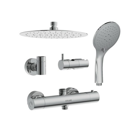 Shower system Cersanit Brasko A63066, thermostatic, shower 3 dir., Hose 150 mm metal-6