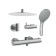 Shower system Cersanit Brasko A63066, thermostatic, shower 3 dir., Hose 150 mm metal