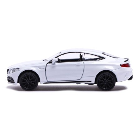 Metal Mercedes-AMG C63 S Coupe, 1:32, doors, inertia, white color open-1