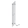 Electric towel Indigo Sky Pro, 1500x170 mm, timer, right, chrome