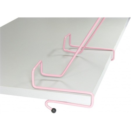 Book stand, metal, for a desk up to 20 mm thick, pink-2