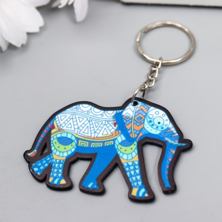 Acryl keychain "Elephant with patterns" 3.5x5 cm-1
