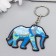 Acryl keychain "Elephant with patterns" 3.5x5 cm