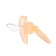 Silicone orthodontic dummy with a cap, from 0 months, color peach