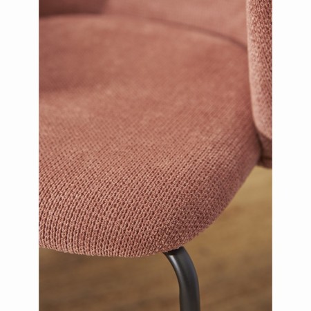 Dwight chair, 510 × 550 × 860 mm, textured Shenill, pink color-5