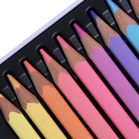 Pencils 12 colors "gamma", pastel, with a pencil case-2