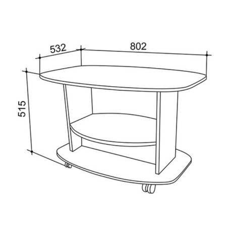 Commercial table "Leader", Dub Sonoma-1