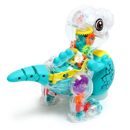 The gear dinosaur works on batteries, light, sound-1