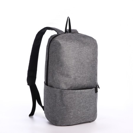 Youth backpack on a zipper, waterproof, 3 outer pockets, color gray color-2