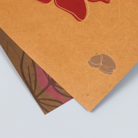 Scrapbooking paper bilateral "Crafts and leaves" density 180 g 30.5x32 cm-4