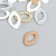 Decor for creativity plastic "Oval frame" Faspery 15 pcs mix 1.6x1.1 cm