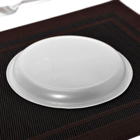 Plastic disposable dessert, d = 16.5 cm, white color-3