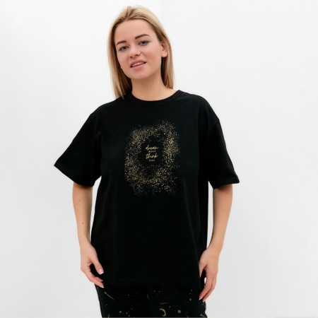 Female set (T -shirt/pants), black color, size 48-1