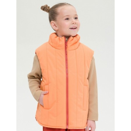 Vest for girls, height 116 cm, orange color-1