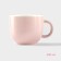 Tea steam ceramic with a spoon "Zephar", 2 items: a cup 250 ml, a saucer d = 13 cm, pink color