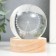 Souvenir Glass backlight "Ferris wheel" d = 6 cm stand wood, usb 6.5x6.5x7.5 cm