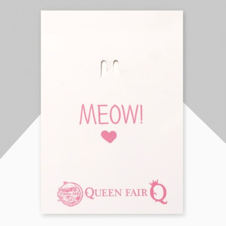 Brooch "Kitten", white color in gold-3