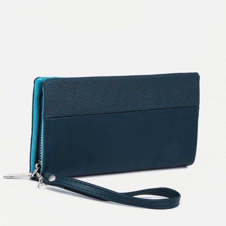 Women's wallet with lightning, blue color