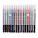 A set of gel pens 18 colors, a striped silver body, in a blister on a button