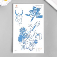 Tattoo on the body blue 