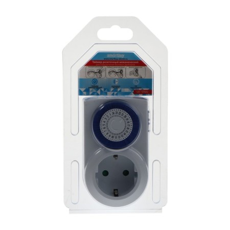 Smartbuy Rosetre timer, mechanical, 3600 watts, 48 ​​st./Off. day, interval 30 minutes-3