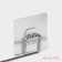 Holder for towels on Velcro of Dolyan, 27 × 7 × 7 cm, chrome color