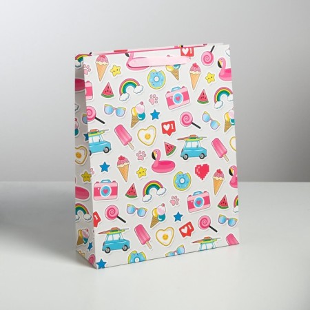 Package Gift Laminated Vertical, packaging, “Good mood!”, L 31 x 40 x 11.5 cm-1